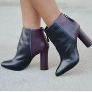 Cabi New Black/Wine Bisset Leather Bootie